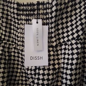 Dissh Houndstooth strapless dress